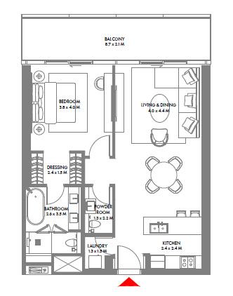 1-Bedroom Residences